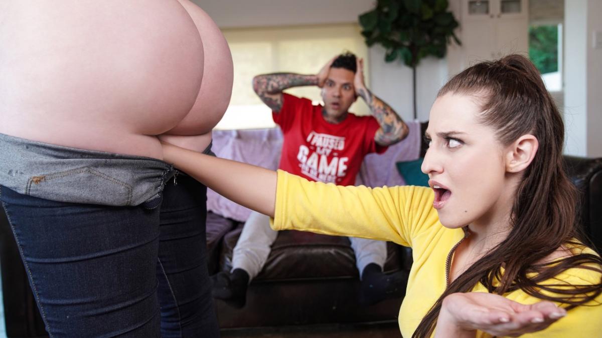 Рыжая богиня, дерзкая шатенка и ловелас в групповой оргии